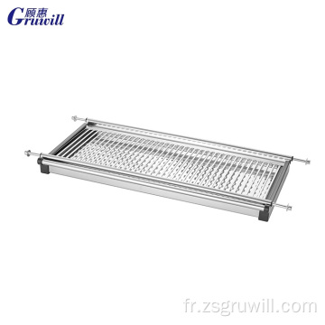 Rack de rangement de cuisine en acier inoxydable moderne